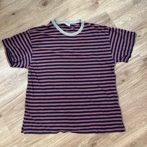Urban outfitters striped tshirt medium size man tshirt blue and red striped